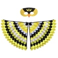 thumbnail image 4 of Disfraz de pájaro con alas de fieltro para niños, divertido disfraz de Halloween, alas de mariposa, 4 of 5