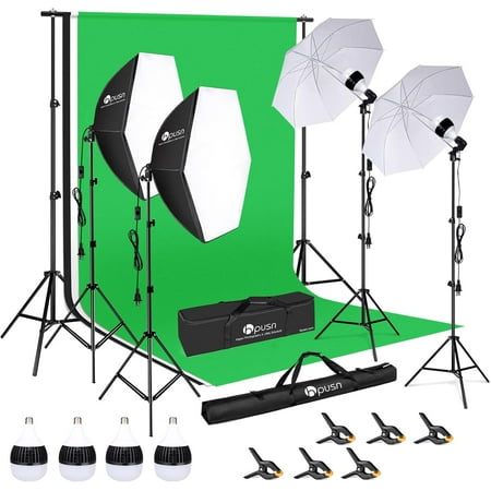 

Softbox Photography Lighting Kit 30 X30 Professional Continuous Lighting System Photo Studio Equipment with 2pcs E27 Socket 5400K Bulbs for Portraits Advertising Shooting YouTube Video