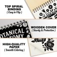 thumbnail image 2 of Botanical Anatomy Monochrome Coloring Book Spiral Bound for Adults, A5 Wooden Cover, Relaxing One-Color Illustrations with Anatomy Intertwined With Flowers And Plants for Mindfulness, 2 of 6