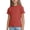 Watermelon Red, variant on BOVXNPU Girls Short Sleeve T-Shirts Solid Ruffled Short Sleeve Round Neck Breathable Tee Girls Summer Tops