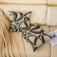 thumbnail image 4 of Ryan; Geometric Circle Pillow Cover 18x18 Inch Brown Black Lines Decorative Cushion Cover for Office Couch Sofa Modern Abstract Simple Style Cushion Case for Teens Men Adults Set of 2, 4 of 8