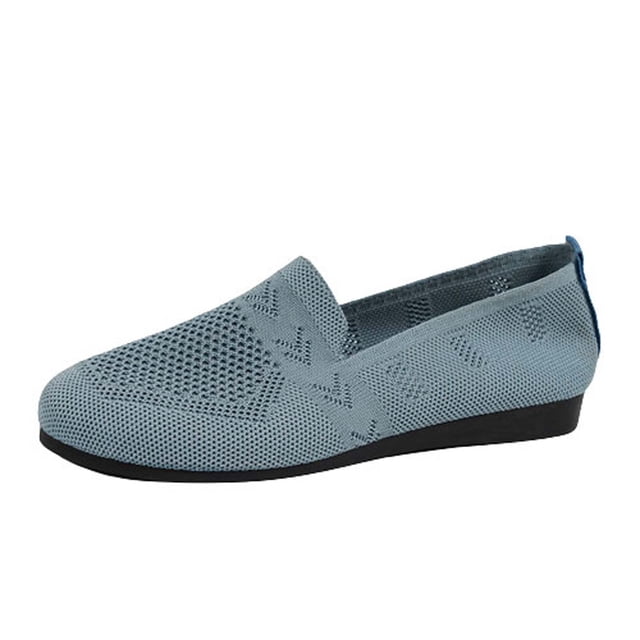 Amzcrzy Zapatos de mujer,Zapatos de mujer,Zapatillas de mujer, Zapatos planos de punta redonda de color liso para mujer, cómodos, transpirables y suaves, informales. Sandalias Mujer Zapatillas De Cas