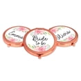 thumbnail image 4 of Koyal Wholesale Compact Mirror Bride to Be Wedding Gift, Rose Gold, Peach and Pink Roses, 1-Pack, 4 of 5