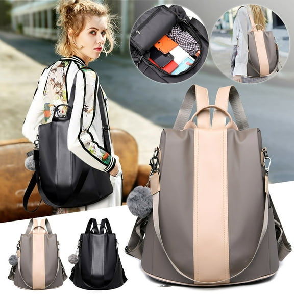 Anti-theft Backpack, Large-capacity Soft Leather Bag, Secure Zipper   RFID Protection, Fashion Student Style, for Travel/Commute, Water-resistant Material, Durable Everyday Carry, Backpack for Women