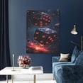 thumbnail image 5 of Gaeub Cosmic Red Sparkle Dice Print Canvas Wall Art for Bathrooms Bedroom,Wall Decor,Framed Artwork for Wall,Modern Wall Decorations Prints Picture,Home Decor Wall Pictures 30" x 40", 5 of 8
