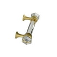 thumbnail image 3 of CKP #G-60 Elegance Collection 3 in. (76mm) Glass Pull, Clear with Satin Brass Base, 3 of 4