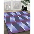 thumbnail image 3 of Ahgly Company Machine Washable Indoor Rectangle Transitional Purple Mimosa Purple Area Rugs, 2' x 4', 3 of 7