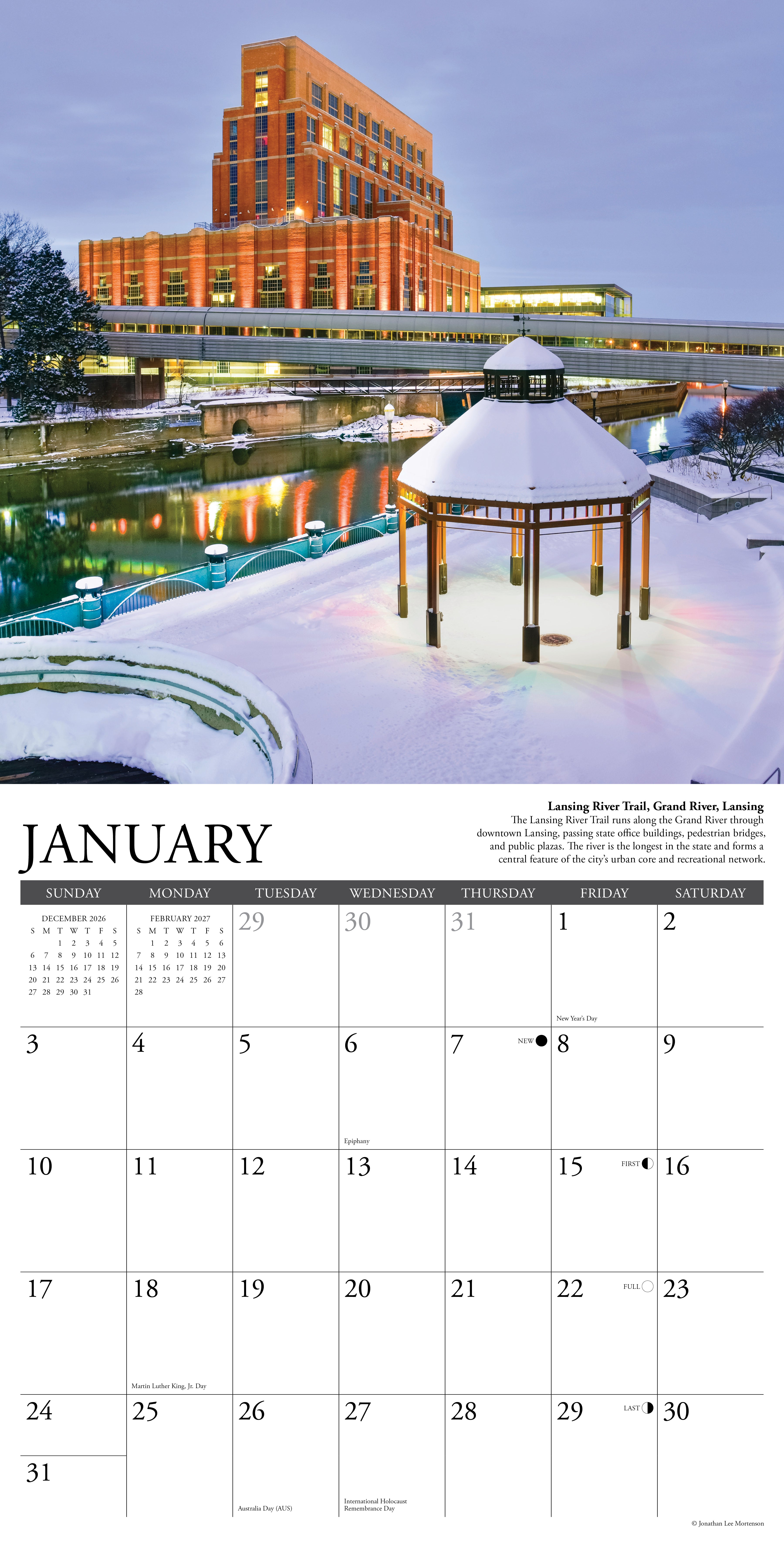 Willow Creek Press, Michigan 2027 Wall Calendar