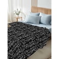 thumbnail image 5 of Twin Flat Sheet 66"x96", Black White Striped Soft Lightweight Bedding Flat Sheets Only, Abstract Modern Art Irregular Stripe Brushed Microfiber Top Bed Sheet, Breathable StainResistant Bedsheets, 5 of 9