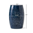 thumbnail image 3 of Bobby Outdoor Indoor/Outdoor Metal 12 Inch Side Table, Dark Blue, 3 of 6