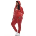 thumbnail image 3 of White Mark Women's Plus Size 2 Piece Velour Tracksuit Set, 3 of 5