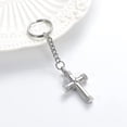thumbnail image 3 of Cross Urn Cremation Jewelry for Ashes Rope Winding Cross Keepsake Urn Keychain for Human Stainless Steel Cremation Keychain, 3 of 6
