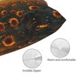 thumbnail image 5 of Cauagu Sunflower Sunset Rainfall Print Pillow Covers with Envelope Closure,1PC Pillow Cases Decorative Pillow Case for Bed & Couch, Pillows Not Included-16"x24", 5 of 6