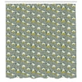 thumbnail image 3 of Ambesonne Cartoon Shower Curtain, Doodle House Pets, 69"Wx84"L, Sage Green Blue, 3 of 3