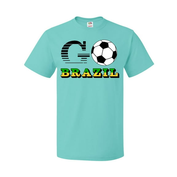 Inktastic Go, Brazil- Soccer, Football T-Shirt