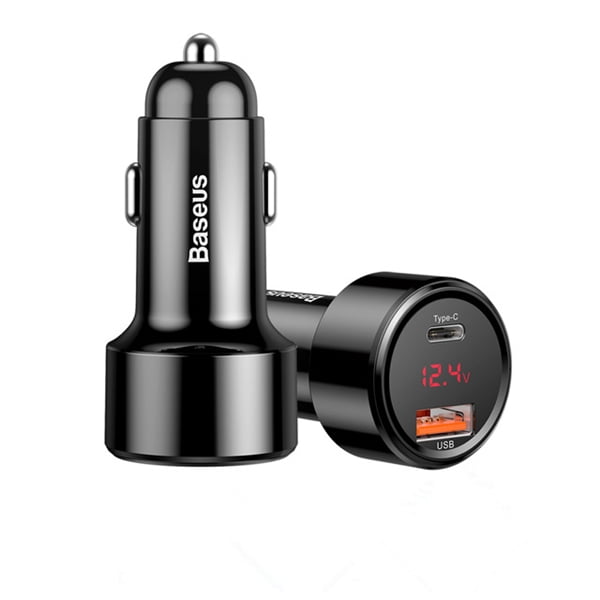 Baseus 45W Quick Charge 4.0 3.0 Dual USB Car Charger TypeC For Huawei