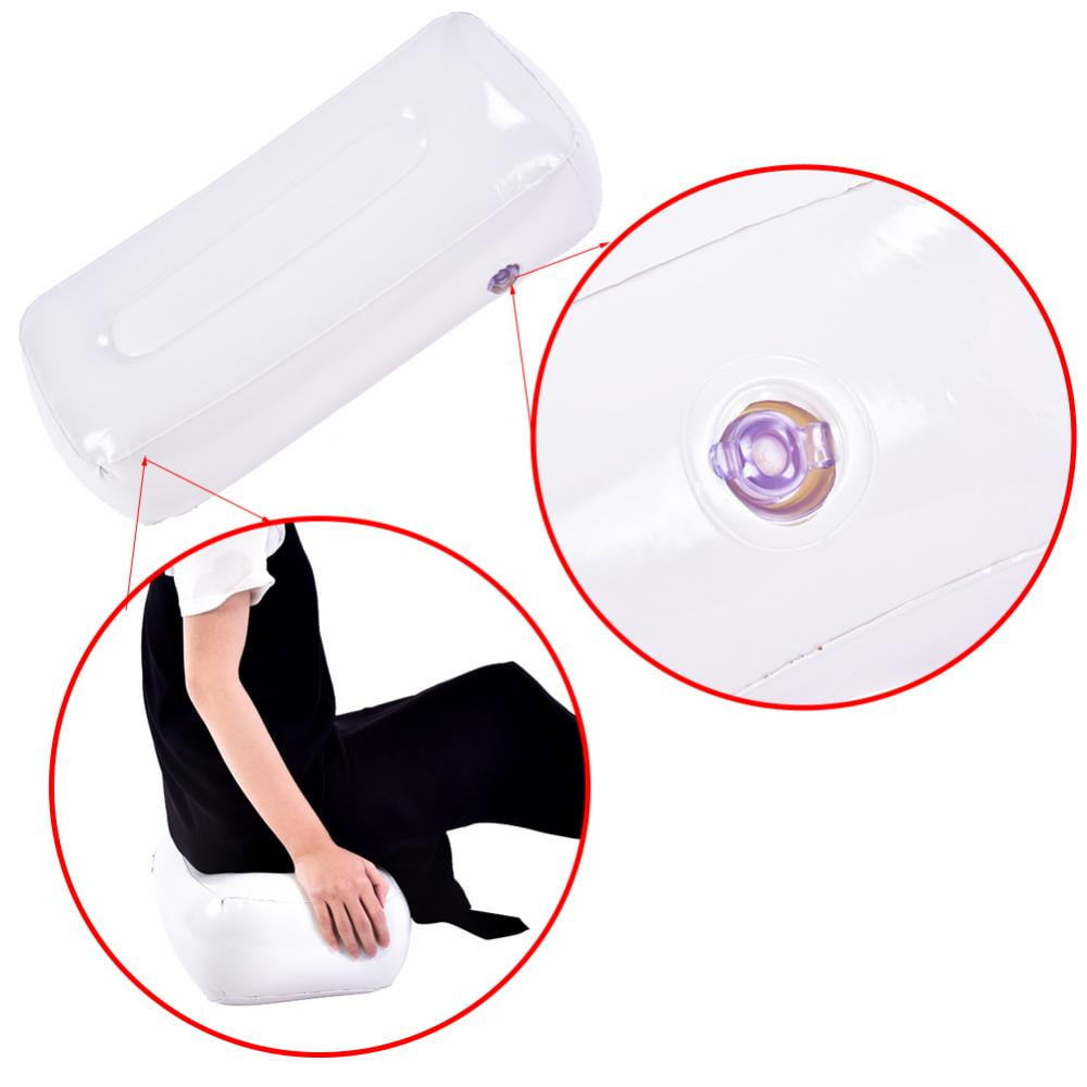 OTVIAP Portable Folding Sitting Cushion Inflatable Thick Seat for Outdoor Camping Fishing White