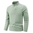 thumbnail image 1 of pstuiky Camisas de manga larga de invierno para hombre, Camisa blusa transpirable de manga larga con cuello alto y color liso a la moda informal para hombre camisetas de hombre s, 1 of 3