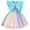 Blue, variant on Toddler Girl Unicorn Dress Summer Fly Sleeve Tutu Party Wedding Birthday Dresses