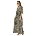 thumbnail image 3 of Inkmeso Robe à Manches Kimono Courtes Imprimée à Col en V pour Femmes, Robe Maxi Longue Décontractée d'Été, 3 of 7