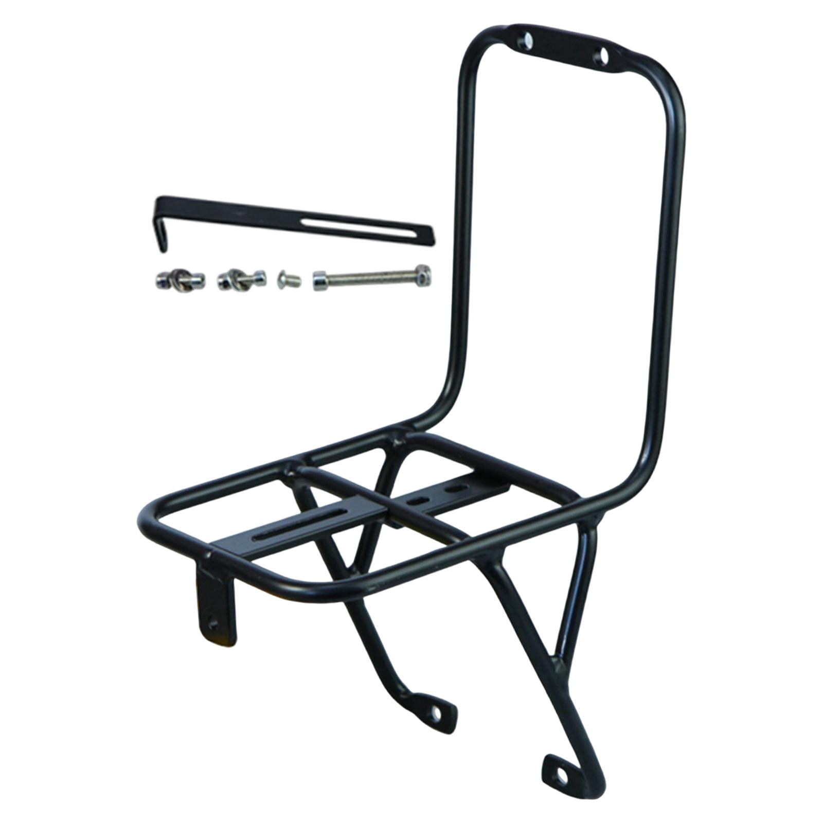 DimyFew Bicycle Front Rack, Aluminum Alloy, Bicycle Front Basket, Solid Mounting, Basket Black