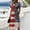Blue, variant on Elowen American 250th Anniversary Dresses For Women V-neck Short-sleeved Elegant Summer Fit & Flare Empire Dress Sky Blue XL