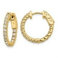 thumbnail image 3 of Auriga 14k Yellow Gold Lab Grown VS/SI GH, Diamond Hoop Earrings for Women with Safety Clasp, 3 of 6