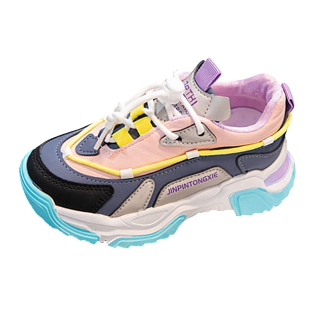 Icvfdpl Chaussures pour Tout-Petits Fille Lacets Espadrilles Enfants Filles Extérieur