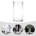 thumbnail image 2 of Clear Glass Vase Cylinder for Home Decor and Floral Arrangements Big Size, 2 of 6