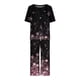 thumbnail image 5 of ICHUANYI ClearanceWomen's Printing Round Neck Short Sleeve Sleepshirt And Pants Sets Loungewear Pajamas With Pockets(Hot Pink, XL) ICHUANYI WER20232080500615, 5 of 8