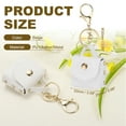 thumbnail image 2 of Uxcell Mini Handbag Keychain for Women, PU Leather Cute Bag Creative Keyrings White, 2 of 7