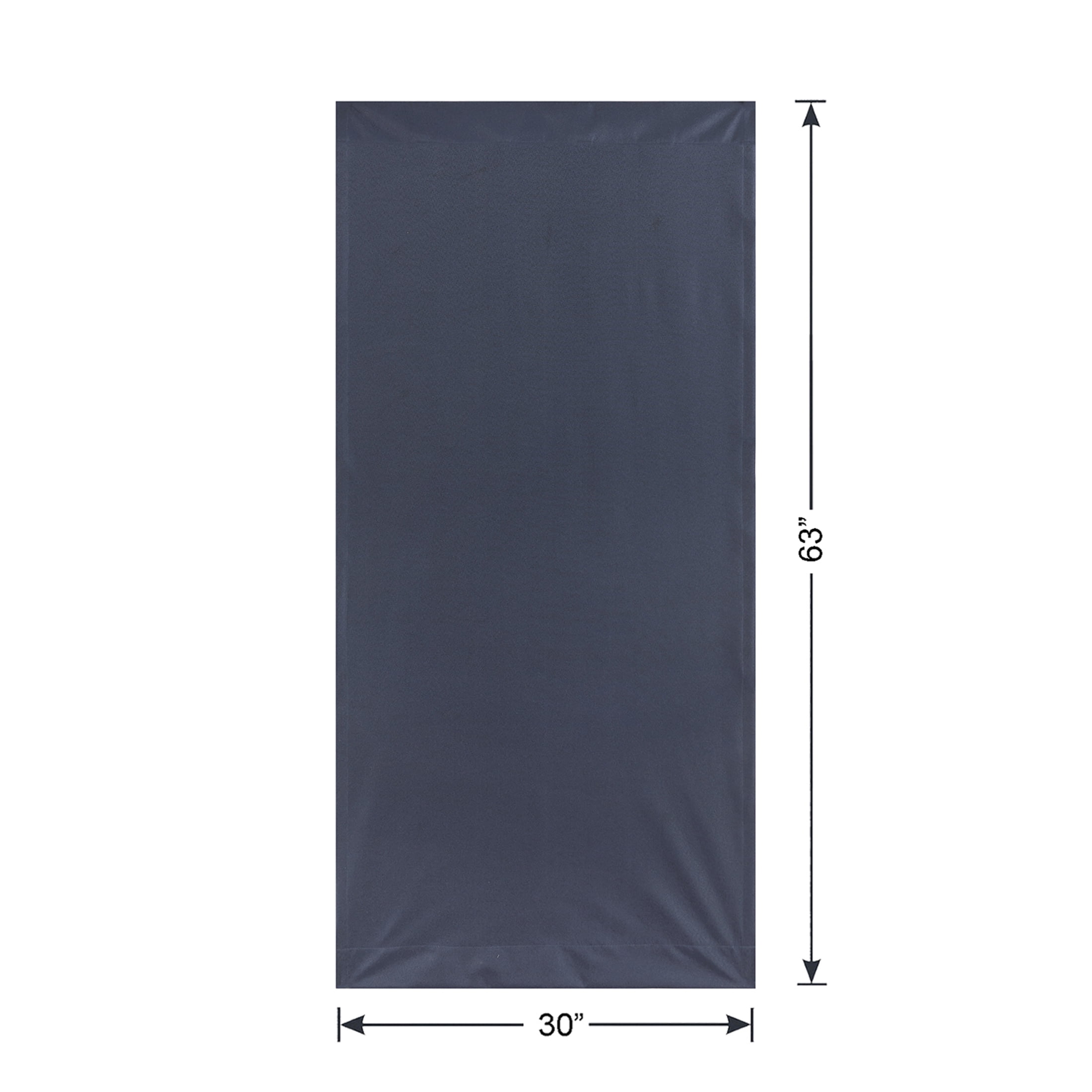 Mainstays Dark Navy Solid Blackout Rod Pocket with Back Tabs Curtain Panel Pair, Set of 2, 30" W x 63" L