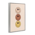 thumbnail image 4 of Stupell Industries Retro Smileys Trio Novelty Painting Gray Framed Art Print Wall Art, 20 x 30, 4 of 10
