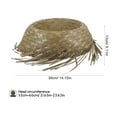 thumbnail image 2 of Phlegsive Straw Woven Hat Beach Sun Hat Hand Woven Hat Decorative Sun Hat Mexican Hawaii Party Hat, 2 of 5