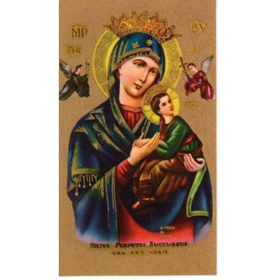 Our Lady of Perpetual Help holy card - laminated - Pack of 25