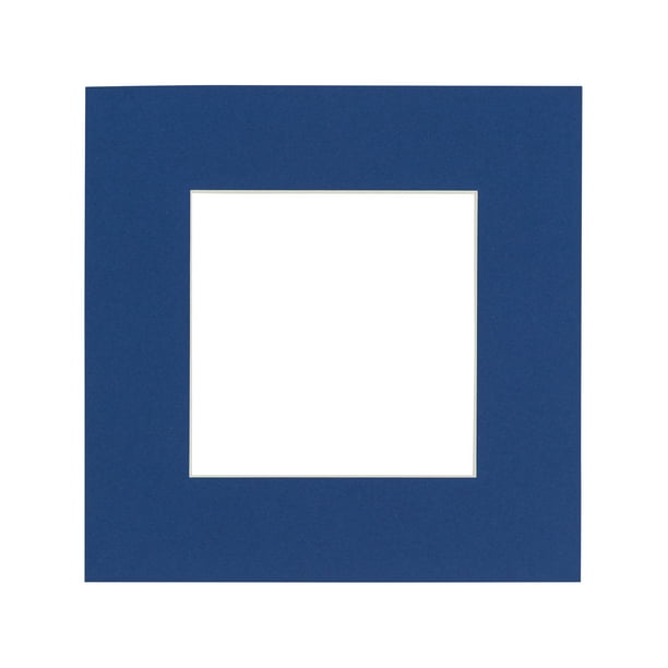 Bottle Blue Acid Free 12x12 Picture Frame Mats with White Core Bevel