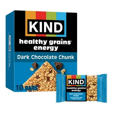 KIND Dark Chocolate Chunk Healthy Grains Energy Bars, 10 Count, 1 Cardboard Box