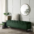 thumbnail image 1 of Inspired Home Hector Velvet Storage Bench, Hunter Green, 1 of 8