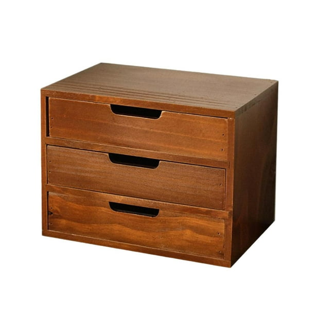 Organizador de escritorio de madera, archivador creativo de madera para escritorio de dormitorio de estudio. 25x175x19 cm