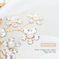 thumbnail image 3 of Crystal Bride Wedding Hair Comb Flower Bridal Headpieces Rhinestone Leaf Hair Pieces Pearl Hair Vines Bridesmaid Side Combs Hair Accessories for Women and Girls (silver flower), 3 of 4
