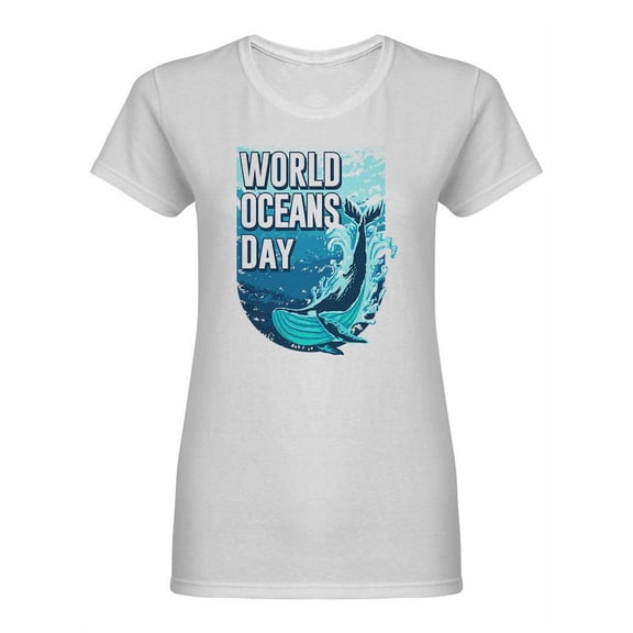 World Oceans Day Design Shaped Tee Women's -Image by Shutterstock
