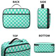 thumbnail image 3 of Blue and White Checkered Pattern Insulated Lunch Bag Teens,Bento School Lunch Bag for Teens for Work,Picnic or Travel 10.6x7.7x4.3 Inches,12 Can Capacity, 3 of 6