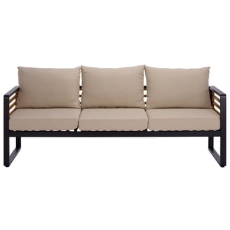 Safavieh Kento Wood Outdoor Sofa, Oak/Ivory - Walmart.com