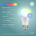 thumbnail image 3 of GE LED+ Color Changing LED Light Bulb, 9.5 Watt, A19 Bulb, Medium Base, 3 of 10