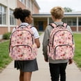 thumbnail image 3 of KUIFORTI Flower Ladybug School Bag and Lunch Bag Set of 4 Fashion Girls Backpack with Pencil Case Water Bottle Sleeve for Teens Elementary Middle School Daily Use, 3 of 7