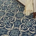 thumbnail image 5 of Nourison Caribbean Indoor/Outdoor Geometric Floral Navy 5'3" x 7'5" Area Rug, (5' x 8'), 5 of 9