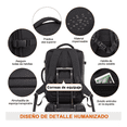 thumbnail image 2 of Mochila Para Portátil De Gran Capacidad 50l Negro Con Bolsillos Para Zapatos, 2 of 5