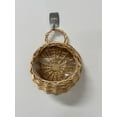 thumbnail image 5 of HCBY Handwoven Wicker Hanging Basket with Plastic Liner, Natural Rattan Wall Planter or Storage Basket for Indoor Outdoor Home Garden Decor (Coffee,8.86"x7.09"), 5 of 6