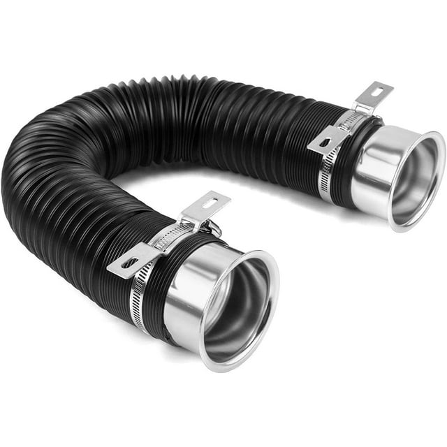 Tuyau d'Admission d'Air Froid 76 mm, Extensible à 80 cm, Trousse Universelle d'Admission Directe, Noir