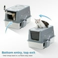 thumbnail image 4 of PAWZ Road 304 Stainless Steel Litter Box with Lid Large Cat Litter Box with Scoop, Enclosed, Easy Clean, Odor Control, 4 of 23
